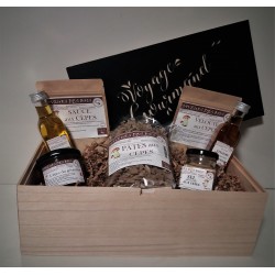Coffret bois voyage gourmand cèpes