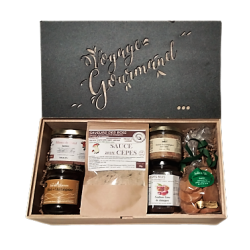 Coffret bois voyage gourmand