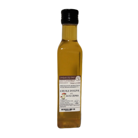 Huile d'olive aromatisée aux cèpes